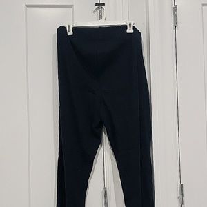 Green Cotton Women's Medium Maternity Black Pants
